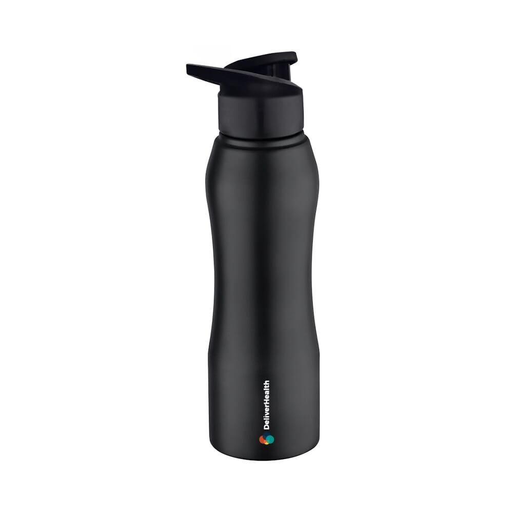 Borosil Grip N Sip Stainless Steel Bottle- Black- 750ml